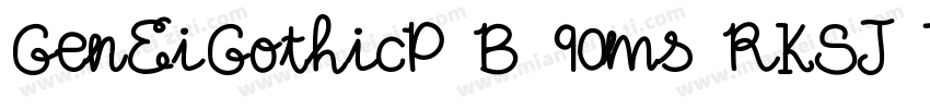 GenEiGothicP B 90ms RKSJ V字体转换